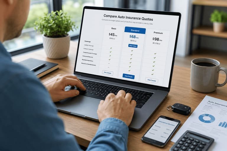 Auto insurance comparison checklist for coverage and quotes