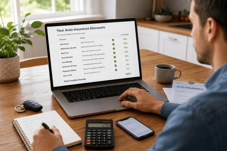 Auto insurance discounts checklist